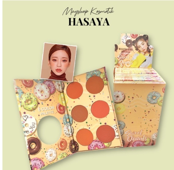 Phấn má hồng 6 ô tròn Tông Cam HASAYA SWEET DONUTS BLUSHER MAKEUP JH-3714 | BigBuy360 - bigbuy360.vn