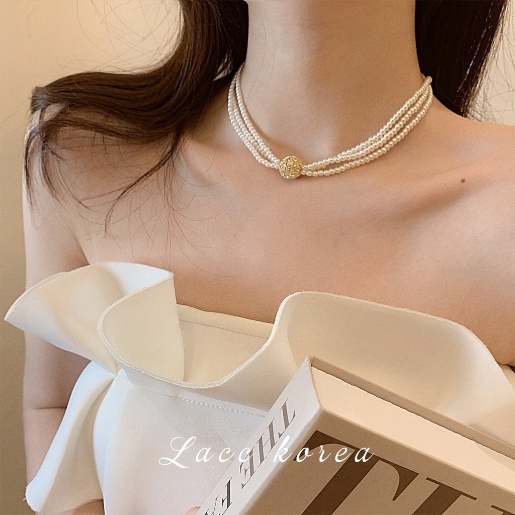 Vòng cổ thời trang thiết kế hàn quốc phụ kiện trang sức độc đáo sang trọng AV03 - Hana Accessories