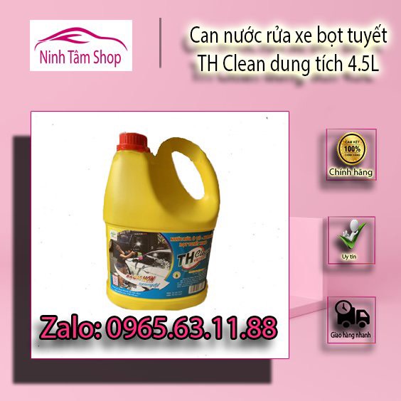 Dung dịch rửa xe bọt tuyết TH CLEAN dung tích 4500ml