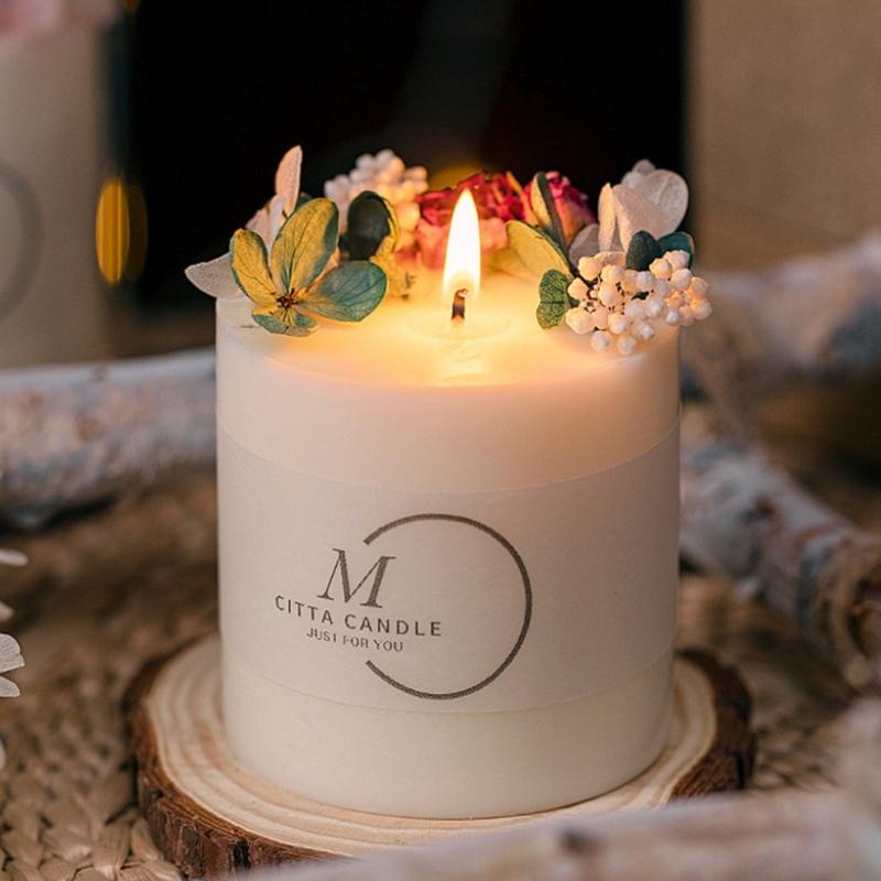 Nến thơm handmade Citta hoa cỏ 4 mùa hương thơm tự nhiên thư giãn trang trí decor phòng bàn làm việc