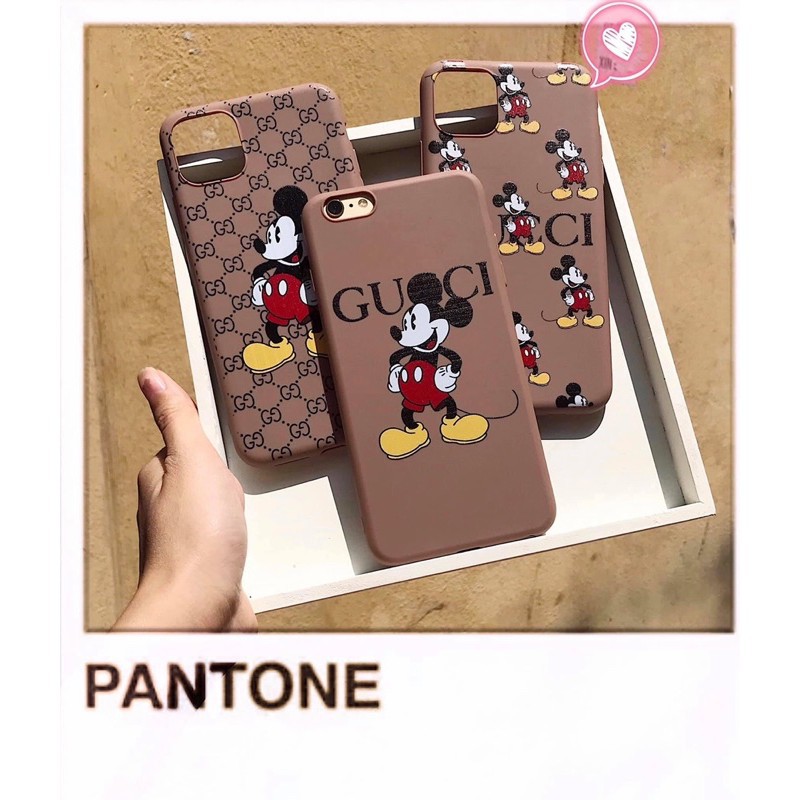 ốp iphone - ốp lưng mickey nâu dẻo hàng dầy 6/6pl/7pl/ipx/xmax/11/promax | BigBuy360 - bigbuy360.vn