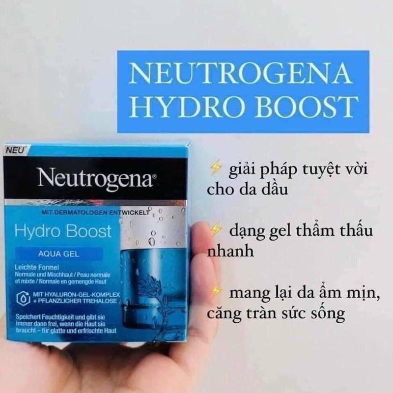 kem dưỡng ẩm neutrogena aqua gel 50ml bản Pháp