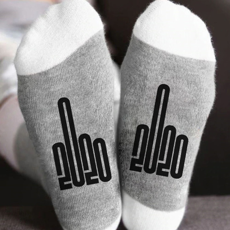Youyo Vớ Thuyền Cotton Màu Tương Phản In Hình Ngón Giữa Vui Nhộn Phong Cách Harajuku Thoáng Khí Cho Nam Và Nữ