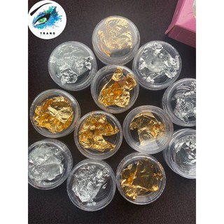 Hủ Foil dán móng , foil nail nhủ vàng, nhủ bạc được yêu thích và tạo mẫu Nail đẹp