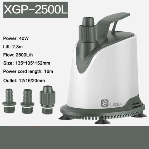 Máy Bơm Chìm Hút Đáy Cao Cấp MST SUNSUN XGP  15W 20W 40W 60W 90W - Hút Cặn Đáy Siêu Êm, Tiết Kiệm Điện Cho Hồ Cá, Bể Cá