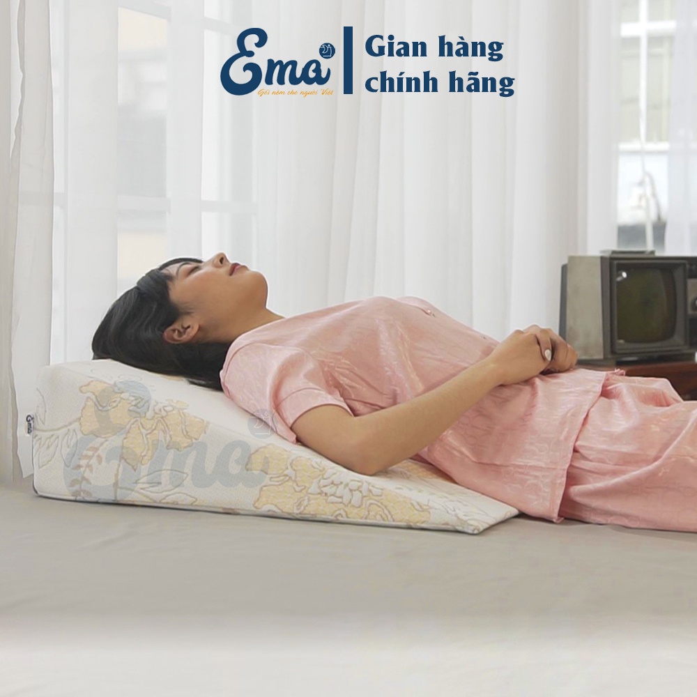 Gối chống trào ngược dạ dày cho người lớn Ema - Giảm trào ngược, suy giãn tĩnh mạch chân, ngủ ngáy, COPD