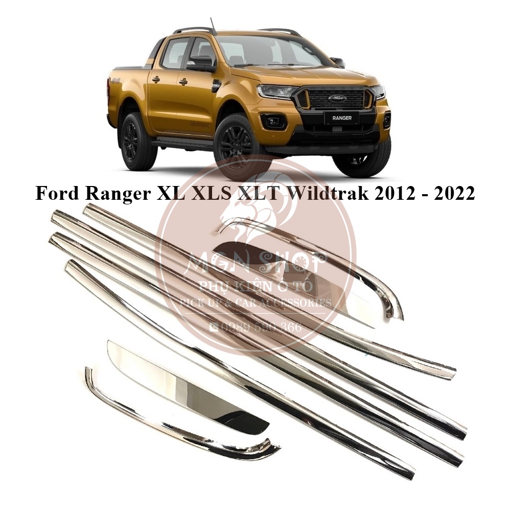 [Nẹp chân kính] [Ford Ranger 2012 - 2021] inox