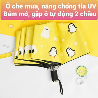 [Bấm gập, mở tự động] Ô dù, che mưa nắng bấm mở và gập ô tự động thời trang cao cấp