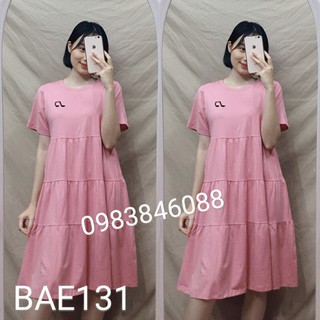 Đầm bầu BBA901, Váy bầu suông rộng chất cotton phù hợp với các mẹ bầu (45-75kg)