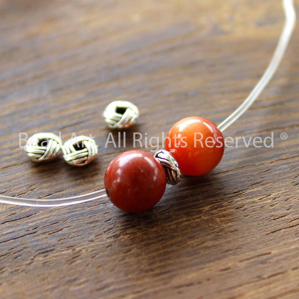 Charm Dẹp 5x3MM Dạng Cách Bạc 925 Phối Vòng Tay Phong Thuỷ, Chuỗi Hạt, Trang Sức S50 - Bead Art