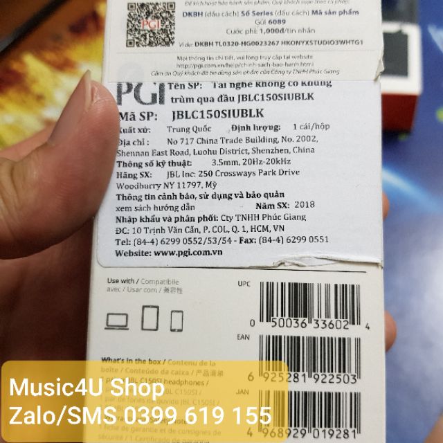 [Mã ELFLASH5 giảm 20K đơn 50K] Tai nghe JBL 150SI, bass siêu tốt, Jack 3.5 mạ vàng [Music4U]