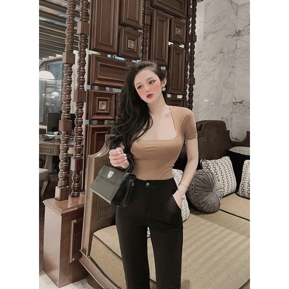 ÁO THUN LẠNH CỔ VUÔNG CHẤT MÁT MS10762 (G4-6)