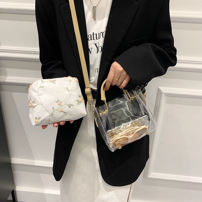 Túi Đeo Chéo Hình Vuông Nhỏ Trong Suốt Thời Trang Hàn Quốc Mùa Hè 2022