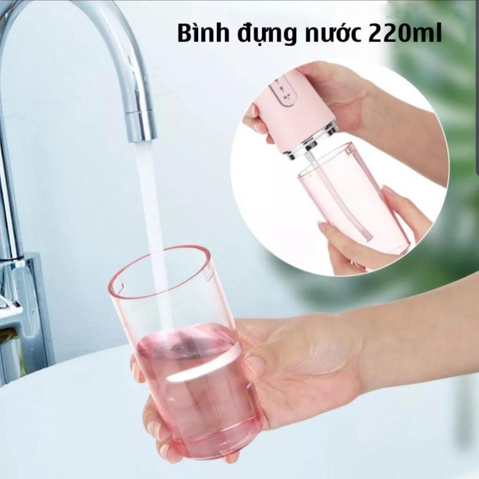 Tăm nước cầm tay, máy tăm nước du lịch vệ sinh răng miệng cực sạch công nghệ Châu Âu nhỏ gọn tiện lợi mã TL01