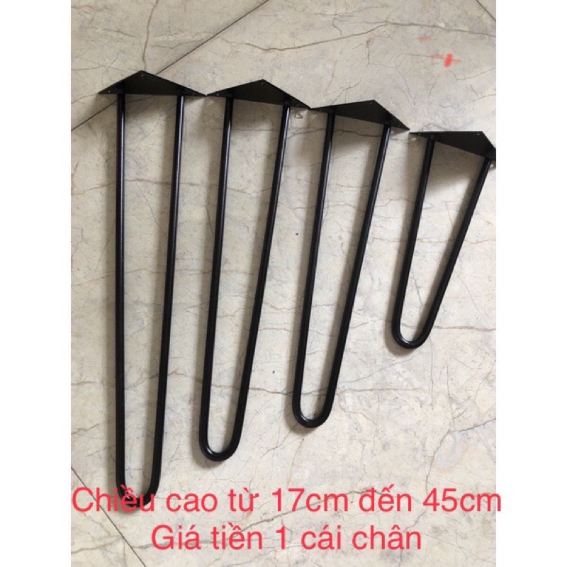 chân bàn hairpin (chân hairpin từ 17cm đến 45cm kèm vít)