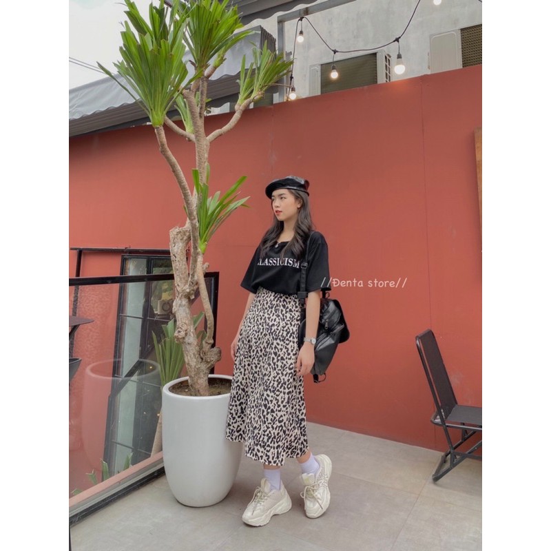 Chân váy dài da báo cạp khoá 103HC6 - Đenta shop | BigBuy360 - bigbuy360.vn