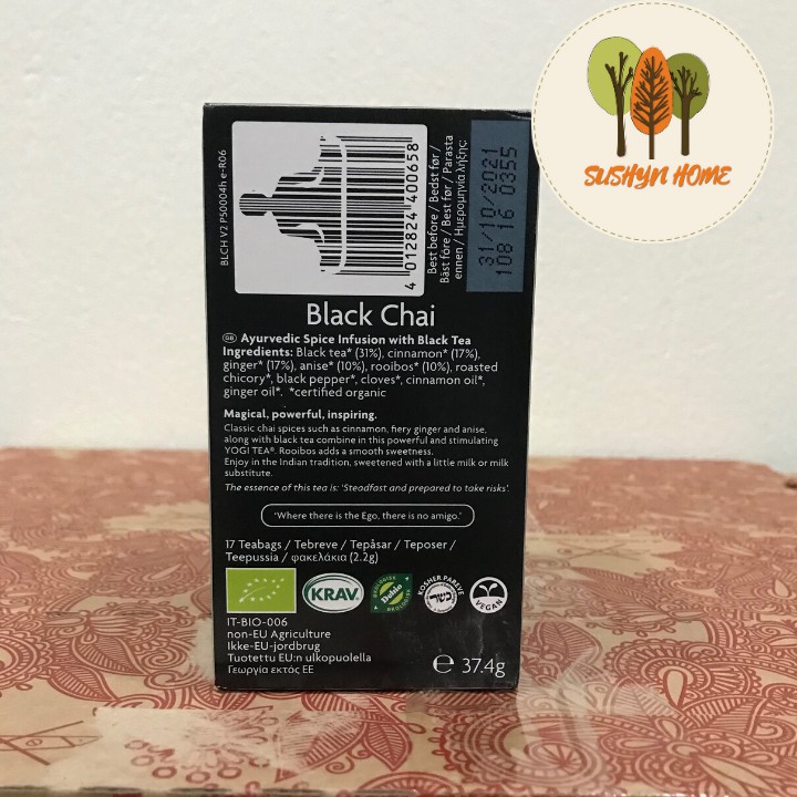 Trà Yogi Tea Thảo Mộc Hữu Cơ ⚡Black Chai