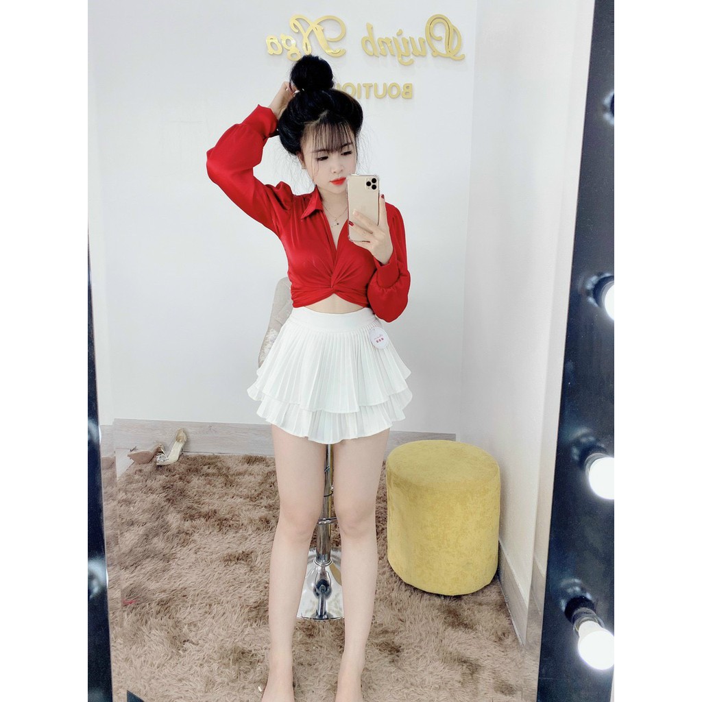 [ Mã WASTAPR giảm 10K đơn 50K] Áo sơ mi lụa nữ buộc eo cao cấp [XEM CLIP Ạ] mặc nhiều kiểu | BigBuy360 - bigbuy360.vn