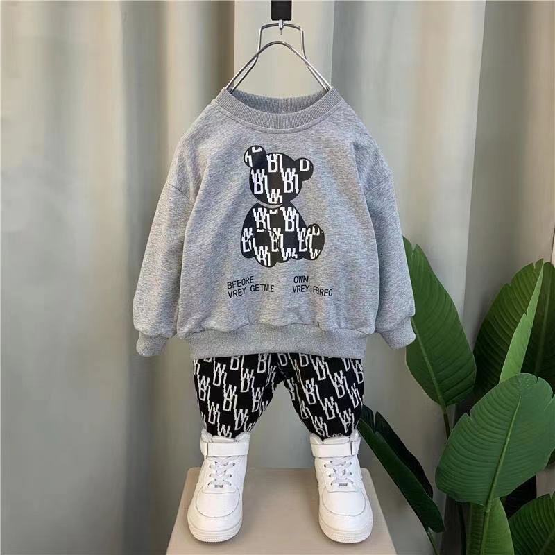 Bộ Quần Áo Sweater Dài Tay Thời Trang Xuân Thu 2021 Cho Bé