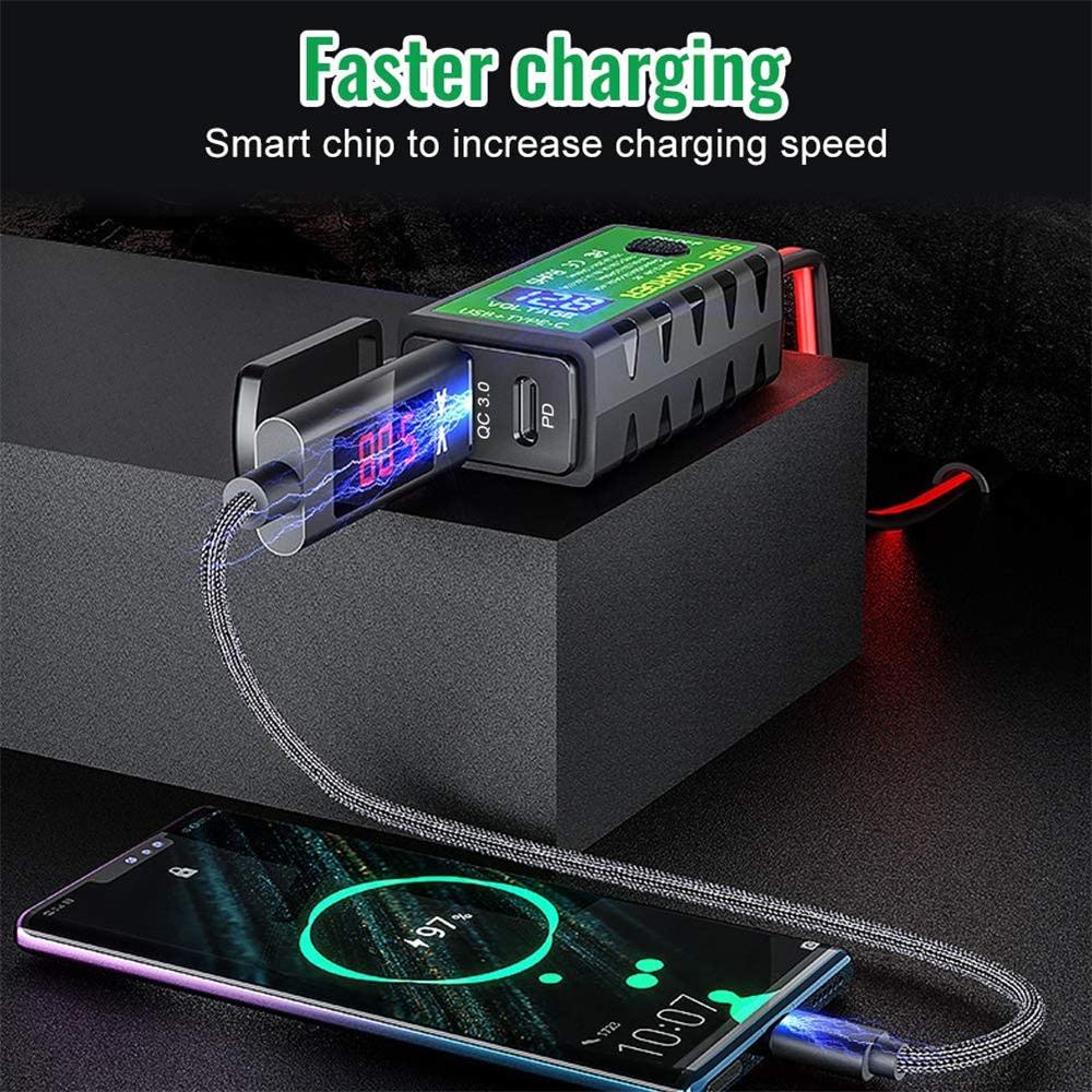 Cốc Sạc Nhanh USB C 18W PD SAE Sang USB QC3.0 Chống Thấm Nước Nhiều Màu Sắc Cho Xe Máy