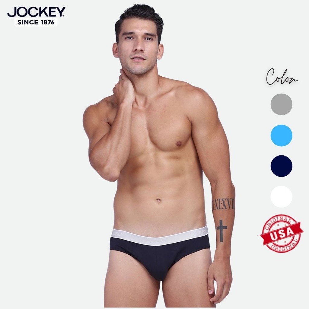 Quần Lót Nam Thun Cotton Compact Jockey Tam Giác Bản 'Thấm Hút Mồ Hôi Thoáng Mát - J7336