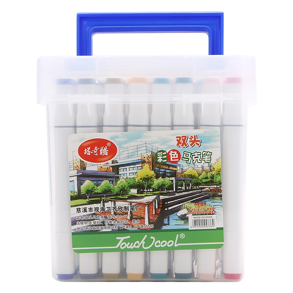 Bút Marker Touch Cool Hộp Nhựa, Bộ 12/24/36/48/60/80 Màu Giá Tốt Nhất Màu Vẽ Chuyên Nghiệp