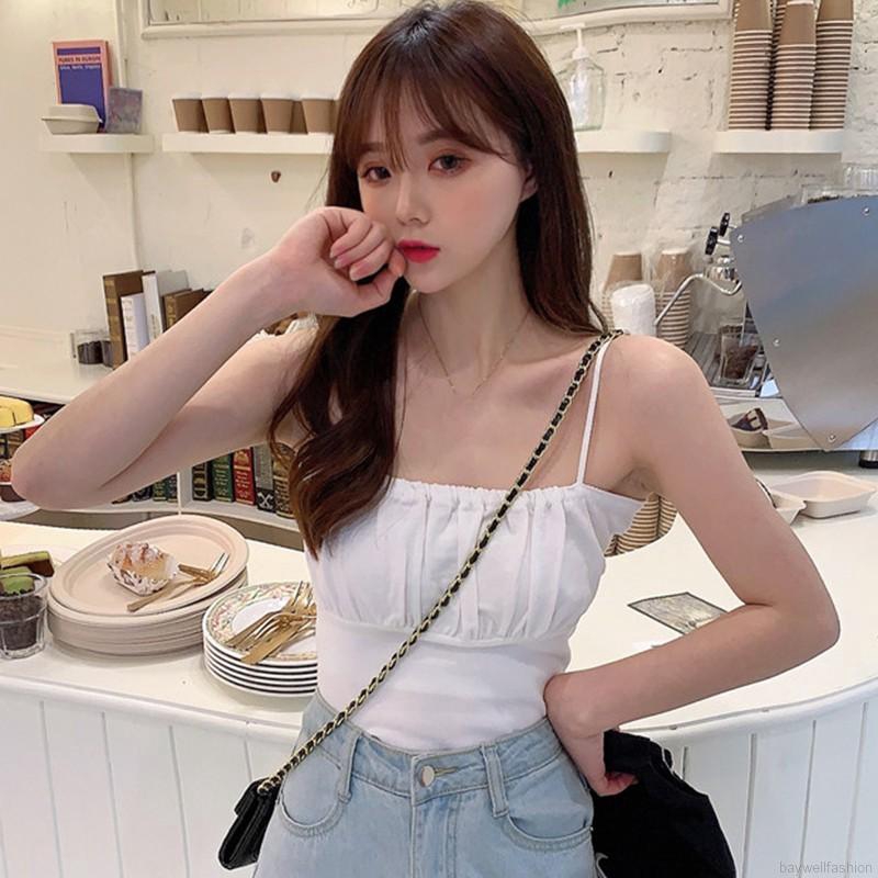 [Mã FASHIONT4WA2 giảm 10K đơn 50K] [Baywellfashion]Áo Yếm Sát Nách Dệt Kim Màu Trơn Thiết Kế Quyến Rũ Cho Nữ | BigBuy360 - bigbuy360.vn