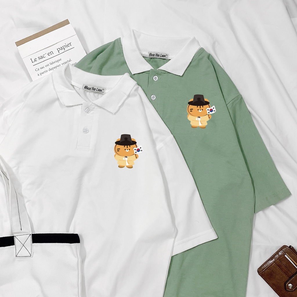 Áo Thun Polo Tay Lỡ HỔ KOREA phông Unisex nam nữ tee oversize form rộng pull Ulzzang Streetwear Hàn Quốc vải mềm