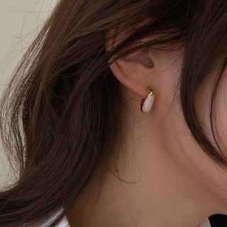 Bông tai kim loại mạ bạc 9225