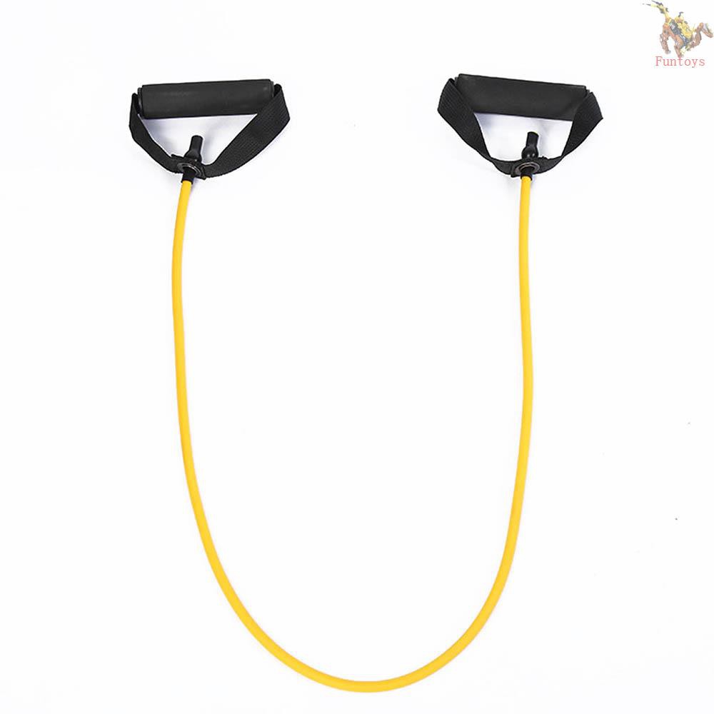 FUN Yoga Elastic Fitness Exercise Stretch Strap Rope Exercise Resistance Bands Workout Bands with Handle for Women