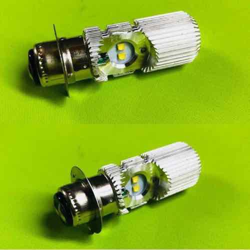 1 ĐÔI ĐÈN PHA LED CHÂN M5 CHO XE ĐỜI CŨ WAVE, DREAM