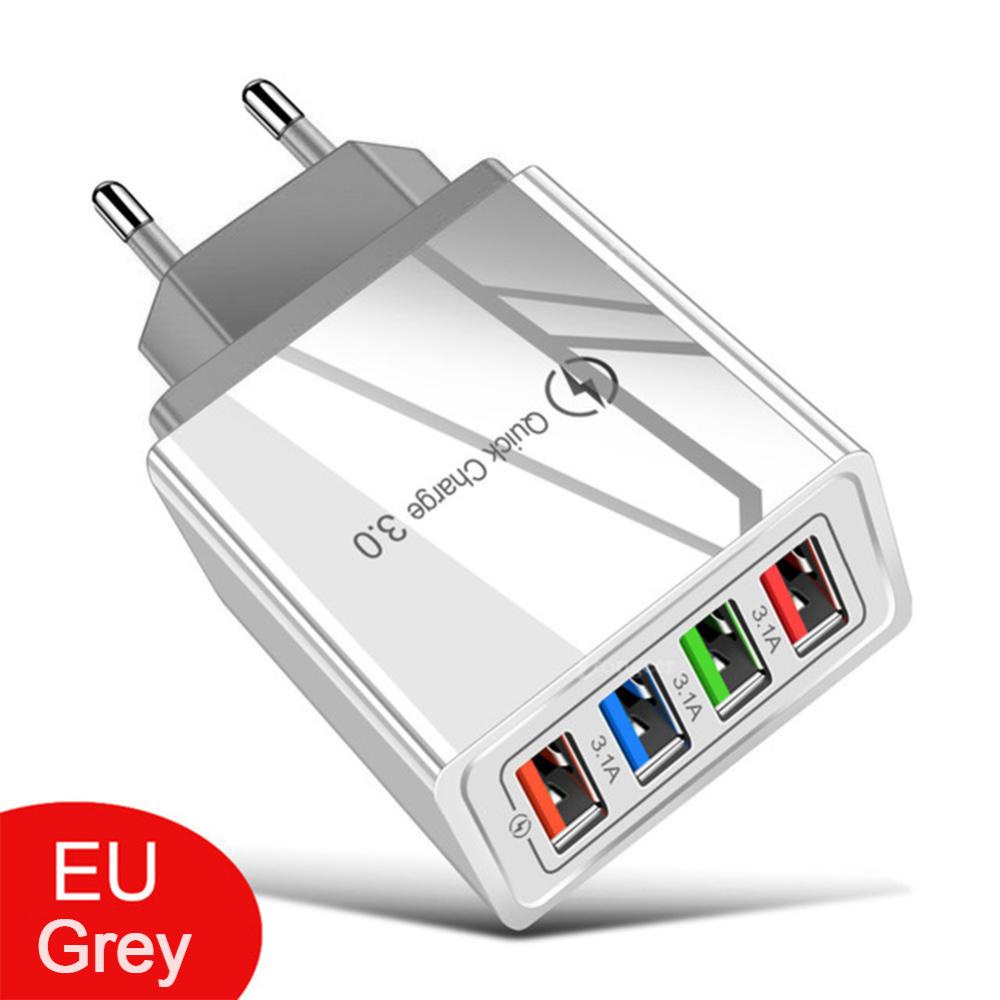 Củ Sạc Nhanh DIGIFOUNDER 4 Cổng USB 3.0 Cho iPhone Xiaomi Samsung Mobile QC 3.0 E9L1 Bộ sạc dự phòng