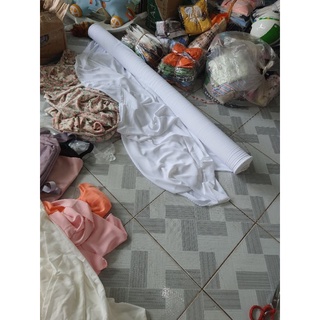 Bộ Lụa NB trắng trơn may áo dài học sinh