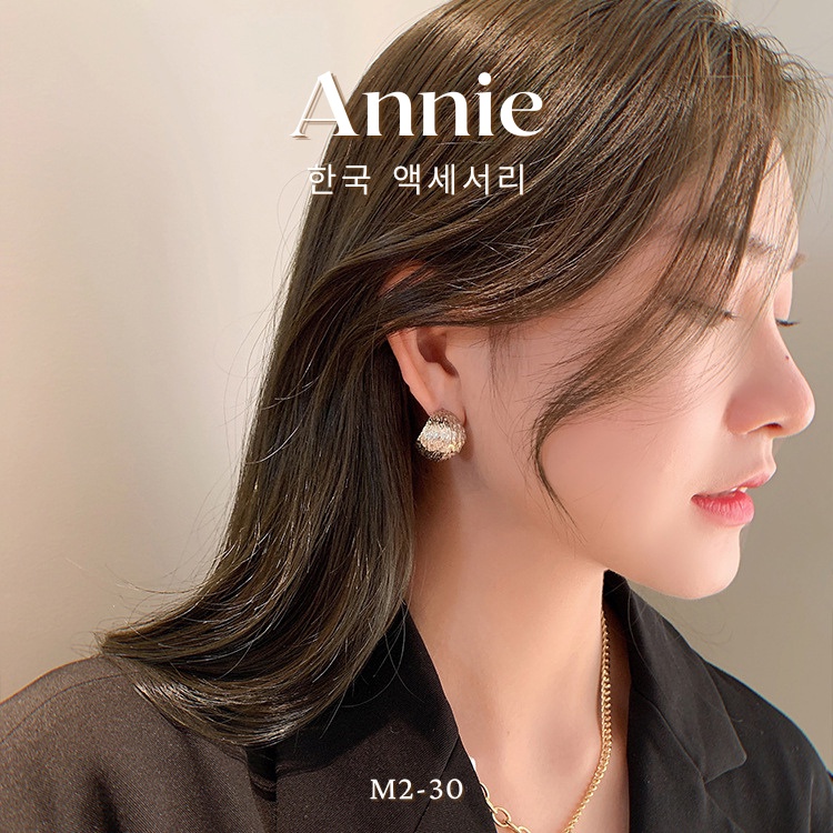 Bông tai chuôi bạc 925 mẫu to cá tính hiện đại ANNIE M2-30