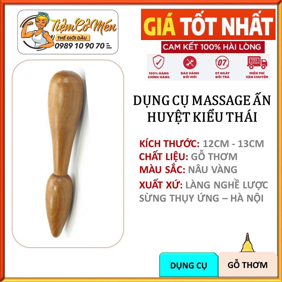 DỤNG CỤ MASSAGE, ẤN HUYỆT GỖ THƠM - BÀN TAY, BÀN CHÂN - KIỂU THÁI