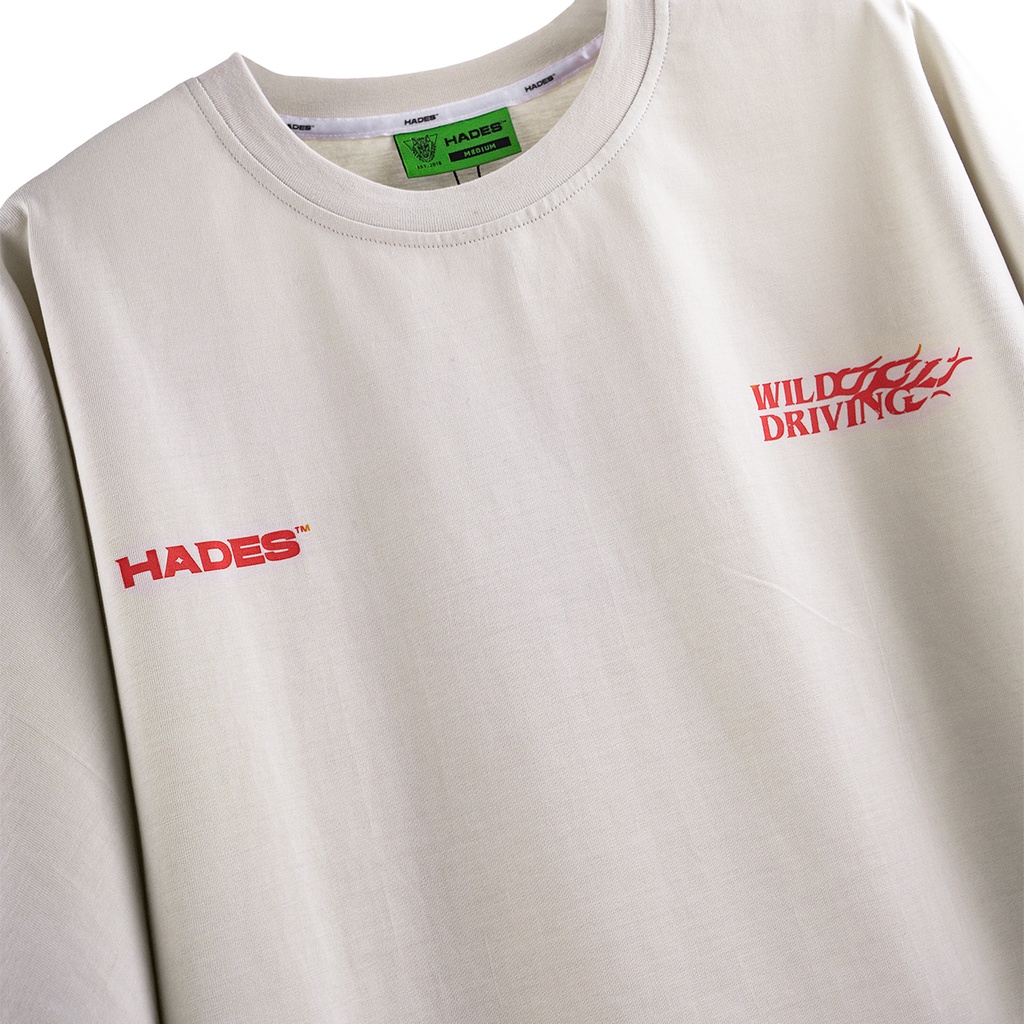 Áo Thun Tay Lỡ Unisex WILD DRIVING 100% Cotton HADES Brand Chính Hãng