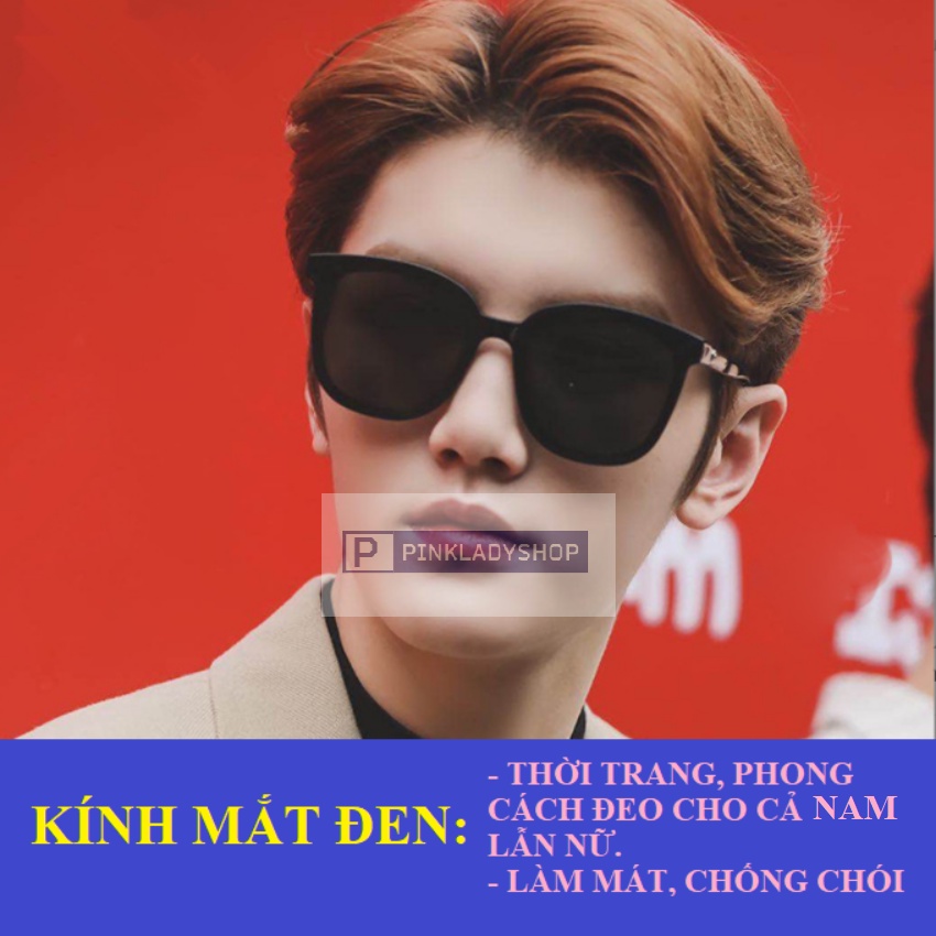 Kính Mát UNISEX Thời Trang Màu Đen Thiết Kế Thời Trang Hàn Quốc Cho Nam Và Nữ M1