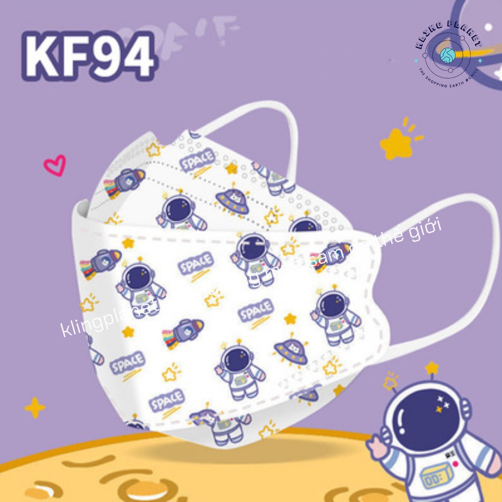 [Nhiều mẫu] Set 10 chiếc Khẩu trang 3D diện Tết Phi hành gia du hành vũ trụ Chú gấu xinh xắn nhiều màu cute