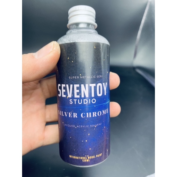 Sơn pha sẵn mô hình màu bạc sáng silver chorme hãng Seventoy Studio