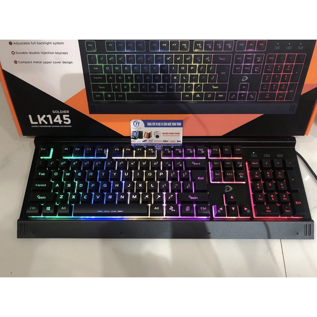 Bà̀n phím giả cơ Dareu LK145 Gaming (USB , có led) - Bảo hành Chính hãng 24 tháng