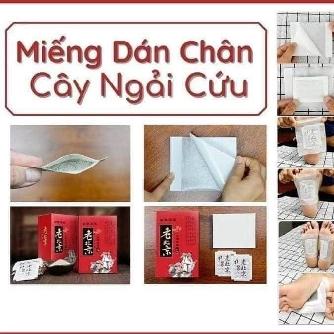 [Siêu Sale] Hộp 50 miếng dán chân ngải cứu thải độc lão Bắc Kinh- miếng dán thải độc chân