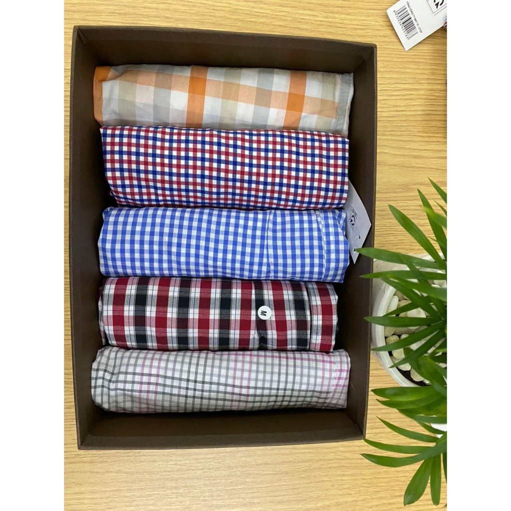 COMBO 2 QUẦN ĐÙI KẺ MẶC NHÀ NAM 100% COTTON