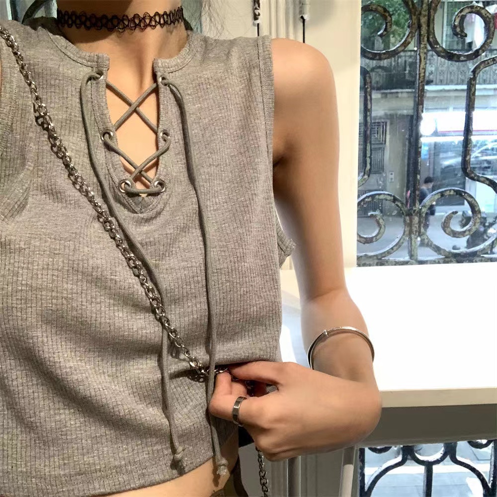 IMAODOU Áo sát nách dáng ôm thời trang hè cho nữ