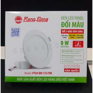 Đèn LED Panel tròn đổi màu Rạng Đông 9W/135