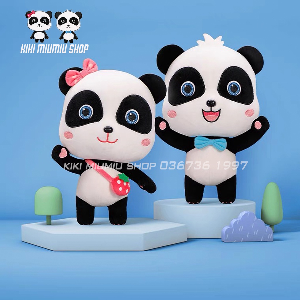 Gấu bông Kiki + Miumiu BabyBus dài 30cm quà tặng cho bé