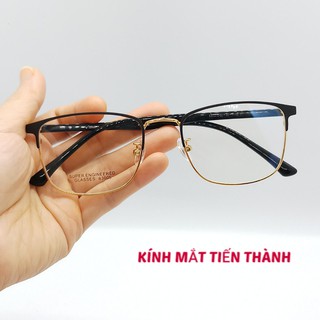 Gọng Kim Loại Nửa Viền Thời Trang HQ Dáng Vuông Mảnh Chất Liệu Đẹp V6 (Nhận Cắt Kính Theo Đơn) - Kính Mắt Tiến Thành