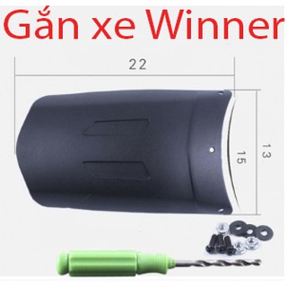 Combo 2 dè chắn bùn lốc máy, cổ pô cho xe winner 150