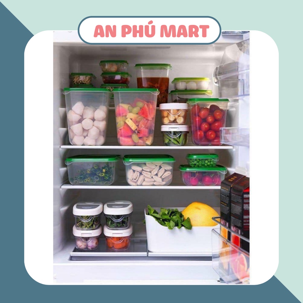 Bộ 17 Hộp Nhựa Đựng Thức Ăn 17 Món Cao Cấp, Hộp Bảo Quản Thực Phẩm Trong Tủ Lạnh Kiểu Dáng Nhỏ Gọn Dễ Dàng Sử Dụng