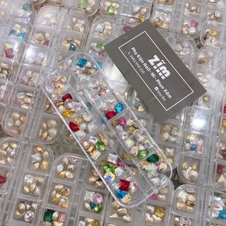 Set đá khối nail mix màu trang trí móng