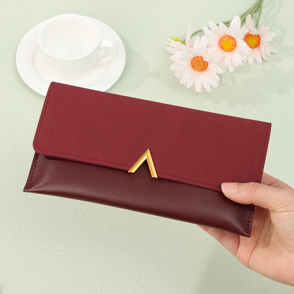 Ví Da Dạng Phong Bì Có Khóa Kéo Thời Trang Cho Nữ